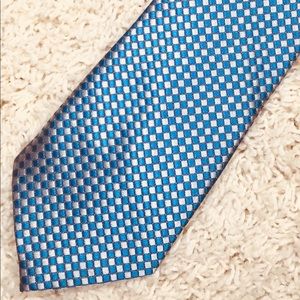 Kailong Fashion Tie.Blue, Gray Checkered.
